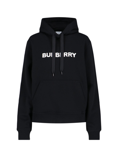 Shop Burberry 'logo' Hoodie In Black  