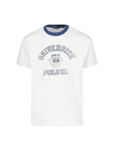 Shop Polo Ralph Lauren 'université' T-shirt In White