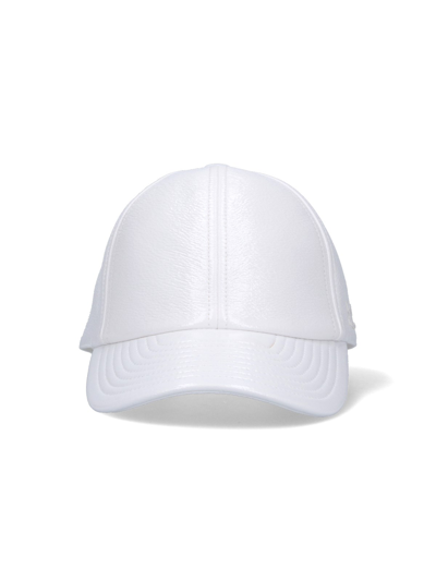 Shop Courrèges Vynil Reedition Baseball Cap In White