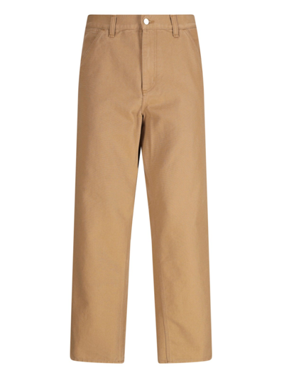 Shop Carhartt 'single Knee' Pants In Brown
