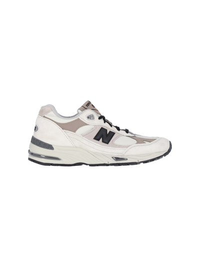 Shop New Balance "made In Uk 991v1" Sneakers In Beige