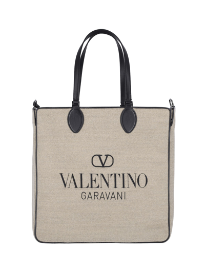 Shop Valentino 'toile Iconographe' Tote Bag In Beige