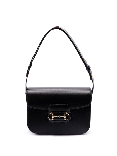 Shop Gucci Horsebit 1955` Shoulder Bag In Black  