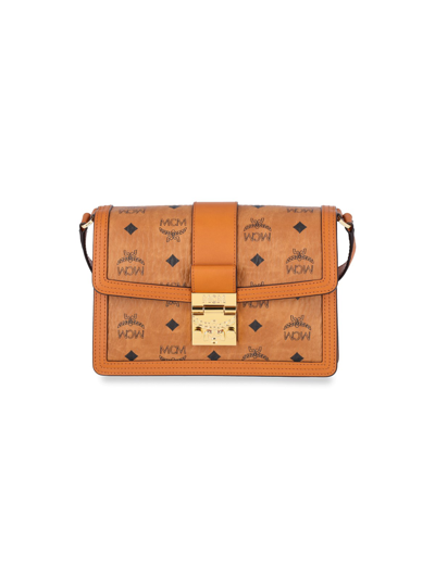 Shop Mcm 'tracy' Small Crossbody Bag In Brown
