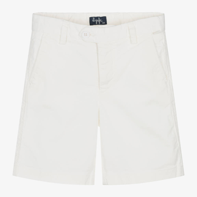 Shop Il Gufo Boys Ivory Cotton Shorts
