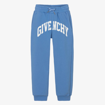 Shop Givenchy Teen Boys Blue Cotton Joggers