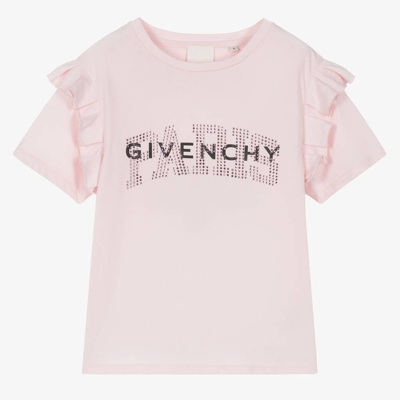 Shop Givenchy Teen Girls Pink Cotton T-shirt
