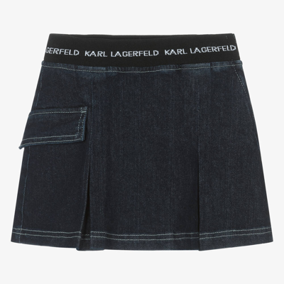 Shop Karl Lagerfeld Kids Teen Girls Dark Blue Denim Skirt