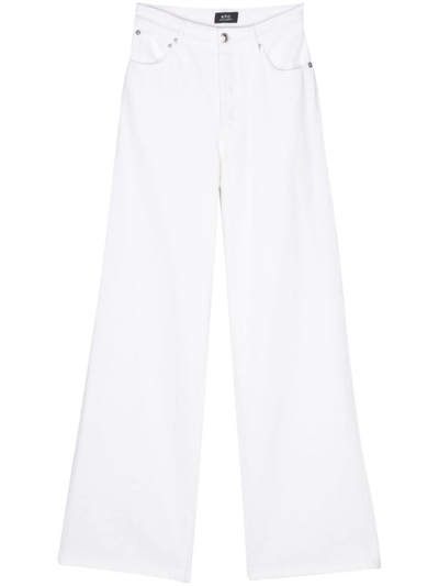 Shop Apc Jeans Elizabeth Dritti In White