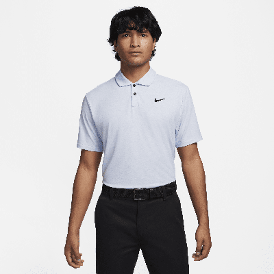 Shop Nike Men's Dri-fit Tour Golf Polo In Blue