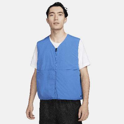 Shop Nike Men's  Sportswear Tech Pack Therma-fit Adv  Forward-lined Vest In Blue