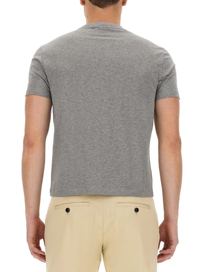 Shop Ami Alexandre Mattiussi Ami Paris T-shirt With Logo Embroidery Unisex In Grey