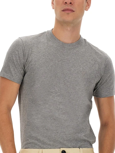 Shop Ami Alexandre Mattiussi Ami Paris T-shirt With Logo Embroidery Unisex In Grey