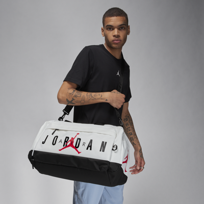 Shop Jordan Velocity Duffle Bag (36l) In White
