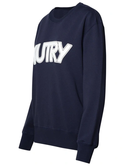Shop Autry Blue Cotton Sweatshirt