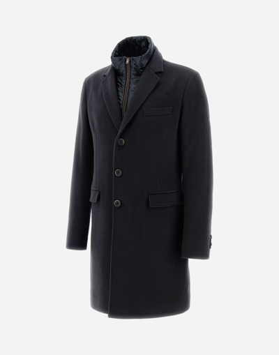 Herno Business Cashmere コート In Navy Blue