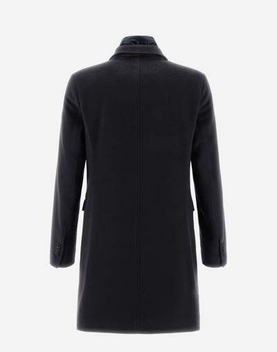 Herno Business Cashmere コート In Navy Blue