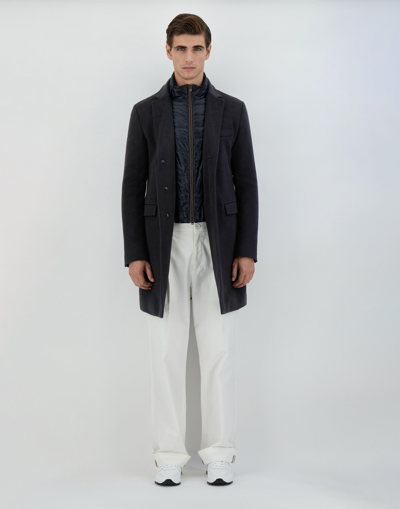 Herno Business Cashmere コート In Navy Blue