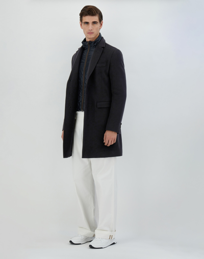 Herno Business Cashmere コート In Navy Blue