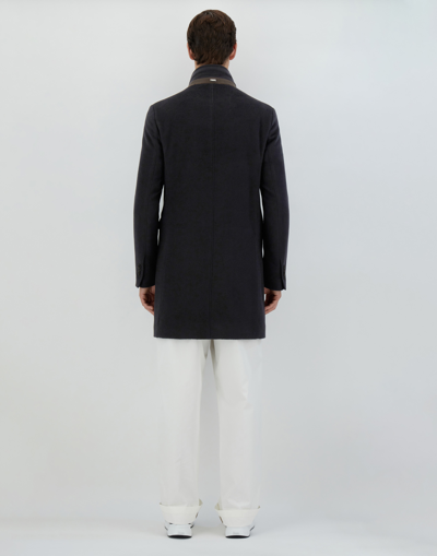 Herno Business Cashmere コート In Navy Blue