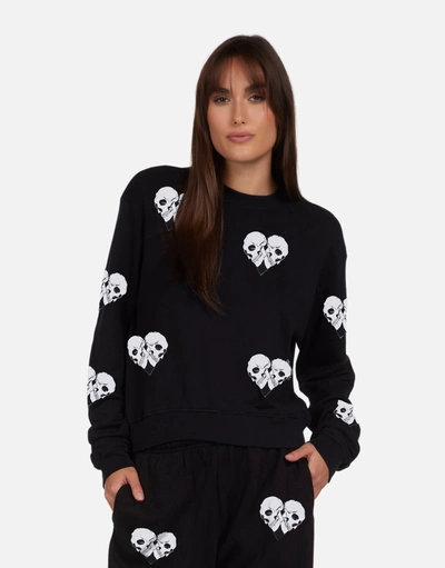 Shop Lauren Moshi Spalding Skull Heart In Black