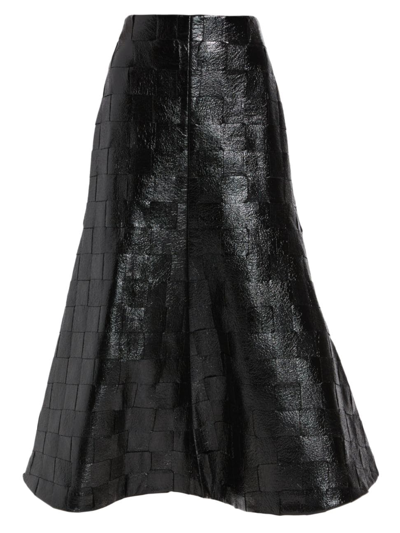 Shop A.w.a.k.e. Women's Faux-leather A-line Maxi Skirt In Black