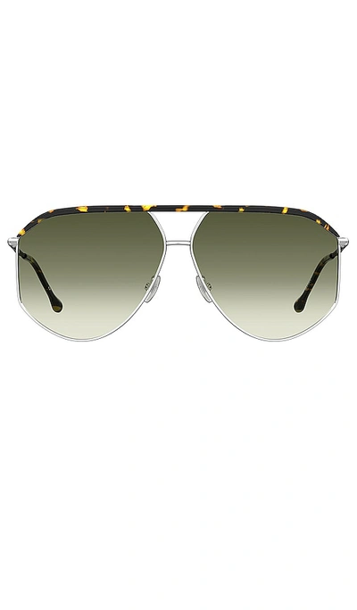 Shop Isabel Marant Aviator Sunglasses In Metallic Silver