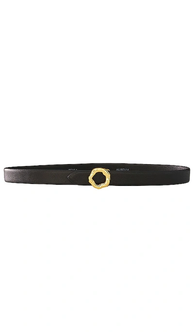 Shop Aureum Black & Gold Motif Belt