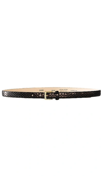Shop Aureum Black Snake Embossed Belt