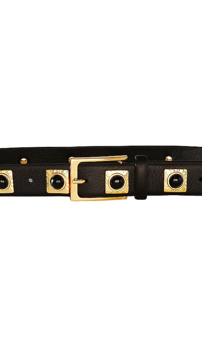 Aureum Black Studded Belt In Black