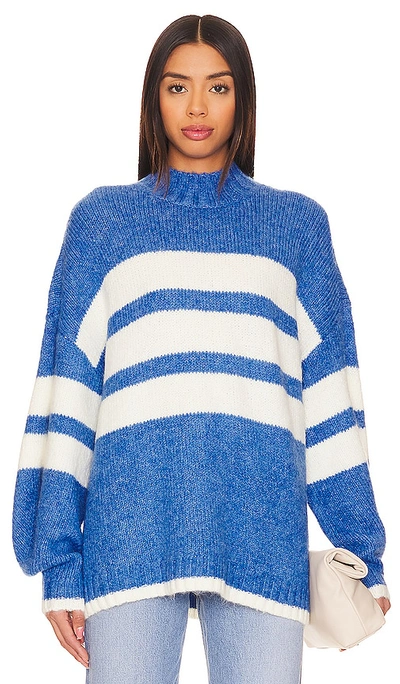 Shop Pistola Carlen Mock Neck Sweater In Blue