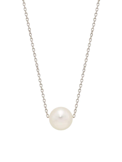 Shop Saks Fifth Avenue Women's 14k White Gold & Pearl Pendant Necklace