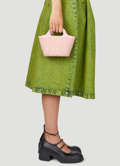 Shop Marni Tropicalia Micro Handbag In Pink