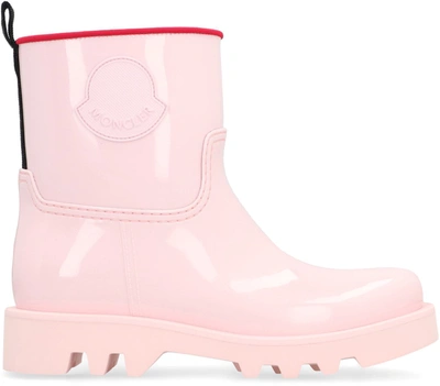 Shop Moncler Ginette Rubber Boots In Pink