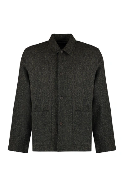 Shop Our Legacy Wool Overshirt In Green