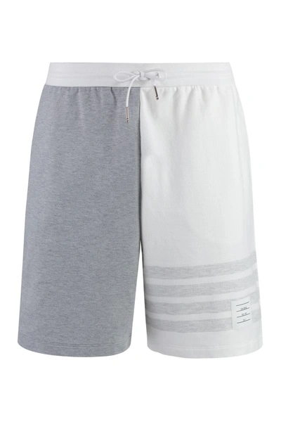 Shop Thom Browne Cotton Bermuda Shorts In White