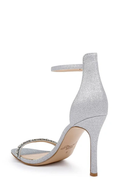 Jewel Badgley Mischka Adriane Jeweled Strap Sandal In Silver