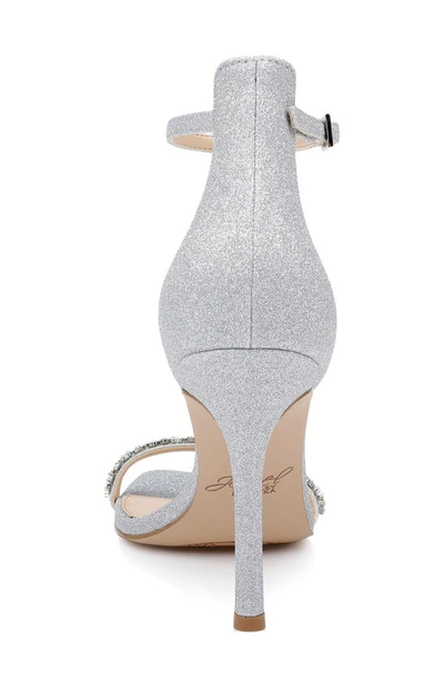 Jewel Badgley Mischka Adriane Jeweled Strap Sandal In Silver