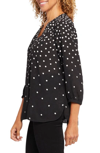 Shop Nydj Pintuck Blouse In Percy Dot
