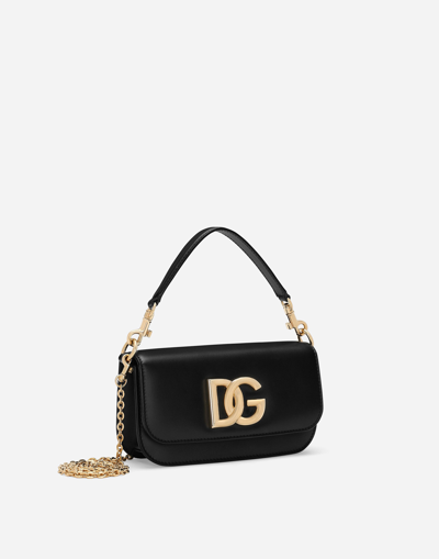 Dolce & Gabbana Dg-plaque Cross Body Bag In Black