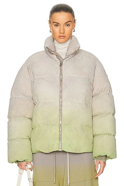 Rick Owens Quilted Shell Down Jacket In Acid Degrade