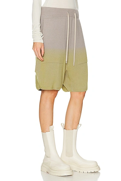 Rick Owens Beige Moncler Edition Shorts In Acid Degrade