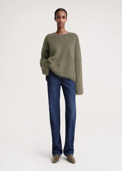 Totême Boxy Alpaca Knit Marsh In Marsh