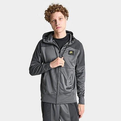 Shop Nike Men's Sportswear Air Max Pk Full-zip Hoodie In Iron Grey/anthracite/black/opti Yellow
