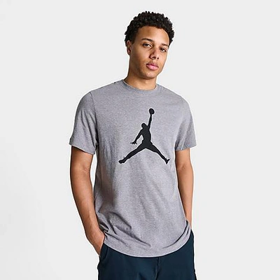 Shop Nike Jordan Men's Jumpman T-shirt In Carbon Heather/black