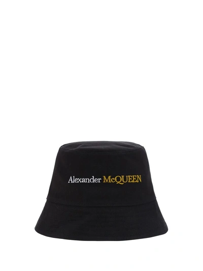Shop Alexander Mcqueen Hats E Hairbands In Black/gold