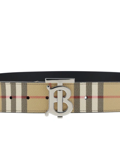 Shop Burberry Belts E Braces In Archive Beige/silver