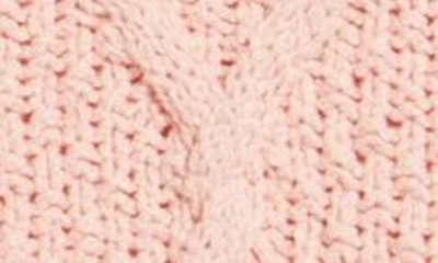 Shop Free People Cutting Edge Cotton Cable Sweater In Flamingo Flamenco