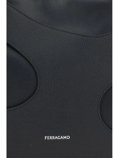 Shop Ferragamo Shoulder Bags In Black