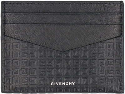 Shop Givenchy Micro 4g Leather Card Holder In Black